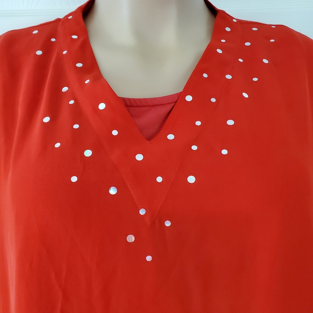 Air Dreams 2-Pc Semi-Sheer Blouse & Tank - Picture 6 of 16